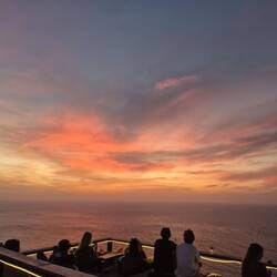 Amazing sunset at a secret bar