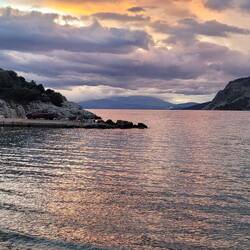 Abends Ankunft in der Bucht