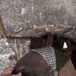 My cap barely fits through the turret door.