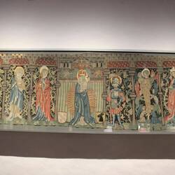 Second oldest altar cloth hidden with the first till the castle was turned to a museum in the 1800s.