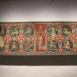 Oldest altar cloth in Switzerland, hidden for centuries to prevent confiscation by the Bernese govt.