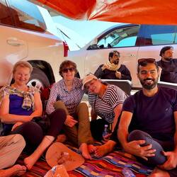 Kaffeepause in der Wagenburg