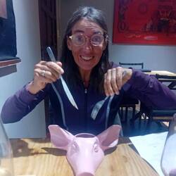 A very special plate for a (finely spiced) pork hamburger