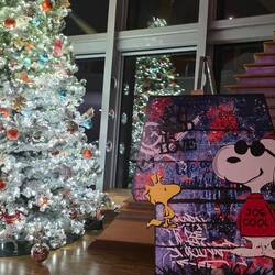 Weihnachtsdekoratipn auf dem Schiff