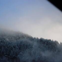 Entering the cloud cover.