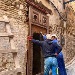 Placement of a new and larger door