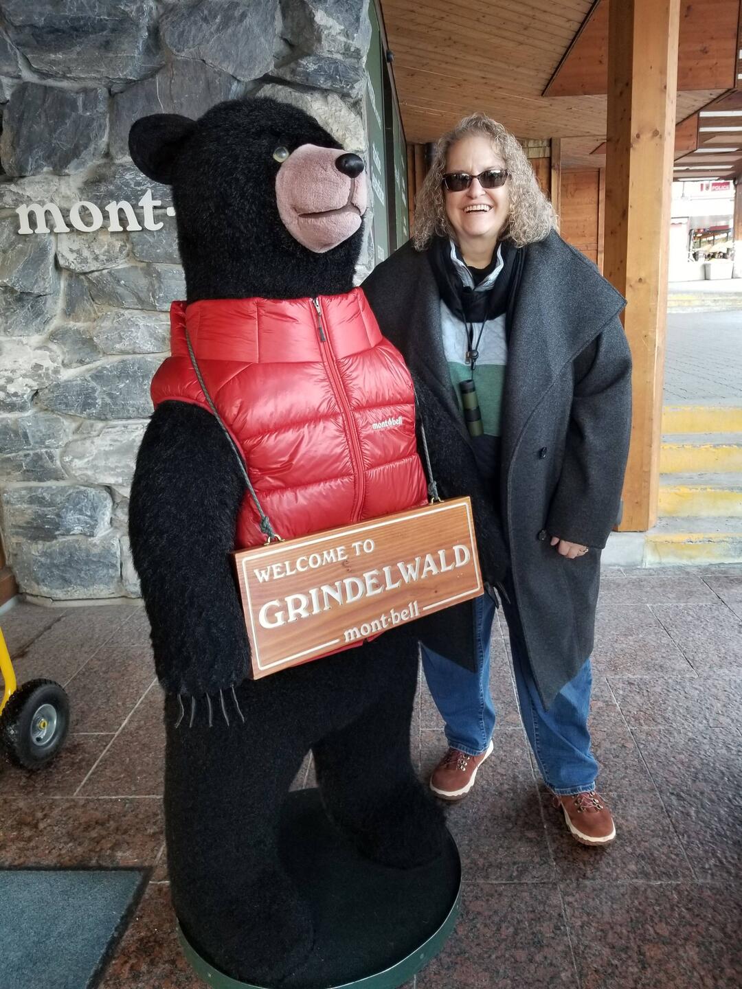 Dawn doesn't usually volunteer for snaps, but she liked the bear.