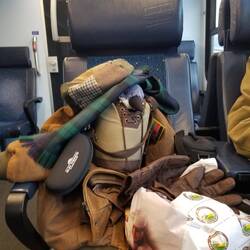 The Dude is feeling a little under appreciated on the train back.