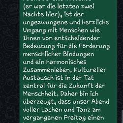 Nachricht von Ron nach unserem Abschiedsabend bei ihm in der Lodge
