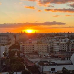 Noch vor dem Sonnenuntergang im Hotel angekommen.