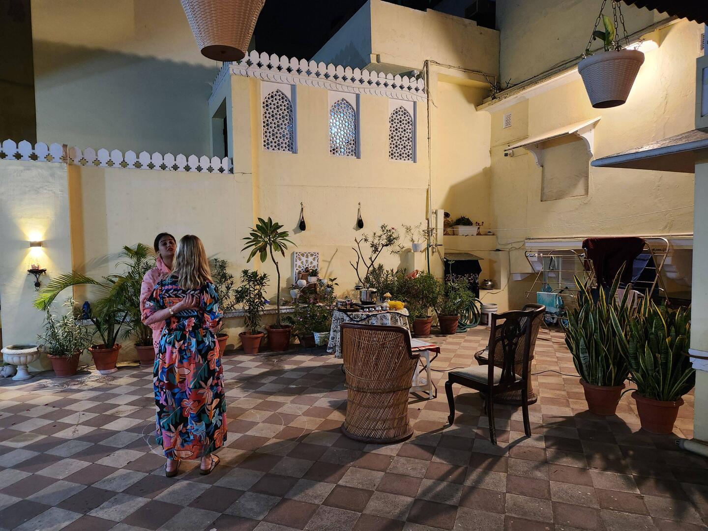 Huge open courtyard where we dined.