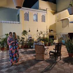 Huge open courtyard where we dined.