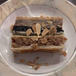 FLODNI - toasted walnuts, ground poppy seeds, and chopped apples