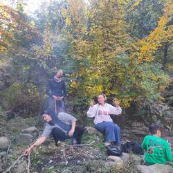 Preparing a campfire for a chai in the woods of Golestan...
