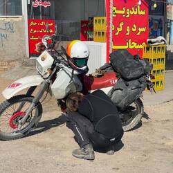 Typical roadside coffee and maintenance. Sometimes followed by a kebab