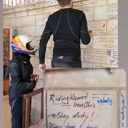 Traditional farewell message at Mohsen's guesthouse.