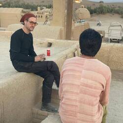 On the rooftop with Hossein.