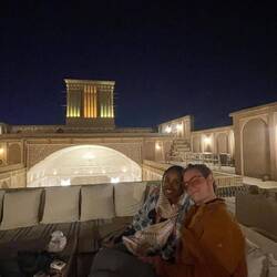 A warm drink on the rooftops