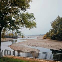 Fluss Guadian hat wenig Wasser drin