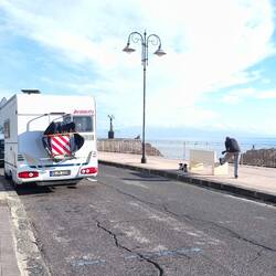 Rupert beim Stretching