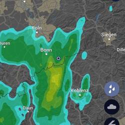 So sah das Regenradar den ganzen Tag aus 😒