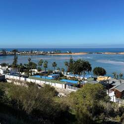 Wir verlassen Oualidia - Blick in die Lagune von oben ...