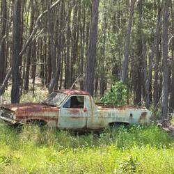 Gartenzaun mit alten Autos