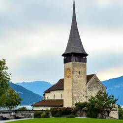 The Castle Church from Schloss Spiez — Spiez, Switzerland.
