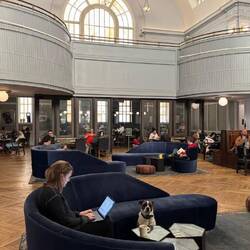 Hanging out in the lobby before the trek home