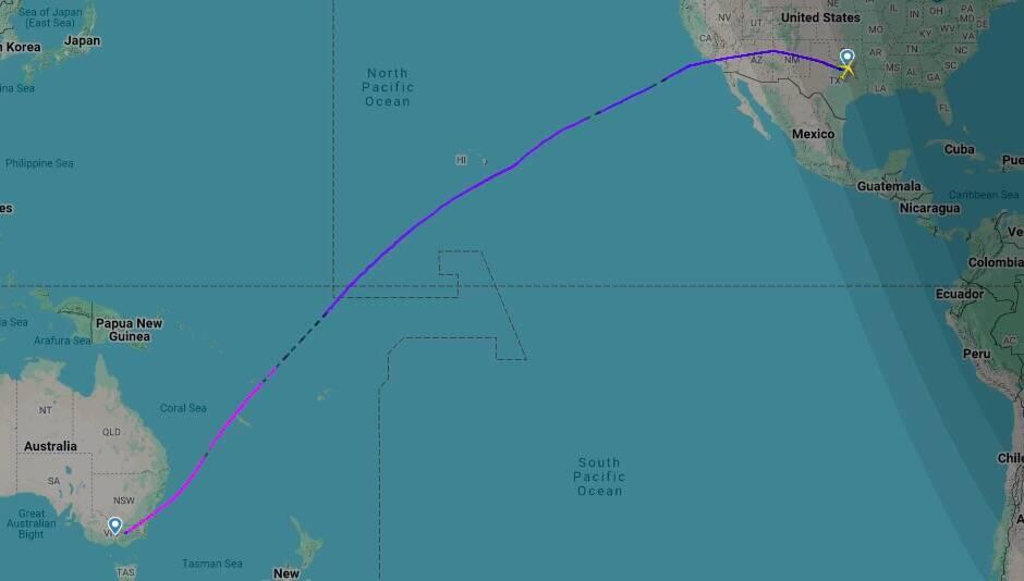 Dallas (DFW) to Melbourne (MEL) via overhead Los Angeles