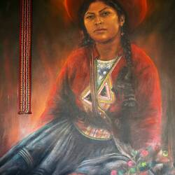 Oder an ihr? Auf Öl gebannte Inkarnation der Inka Nation?