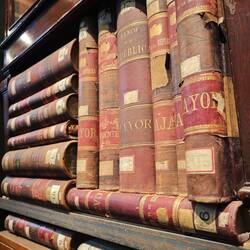 Alte Bücher der Bank von Uruguay