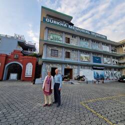Outside the Gurkha museum
