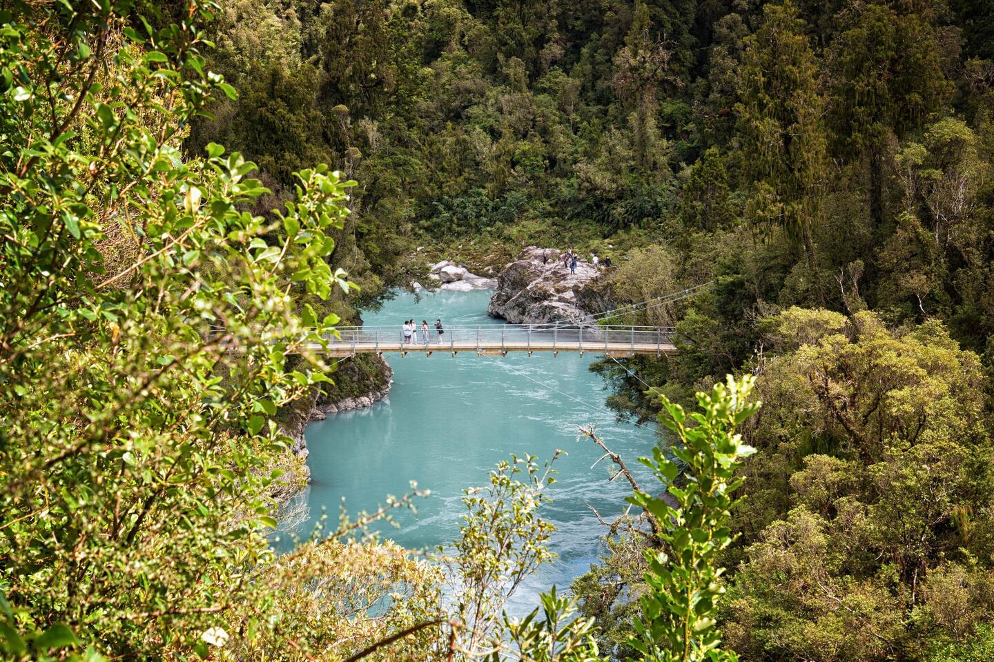Great view of the river to the swing bridge