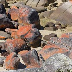 Oxidierte Eisenablagerungen