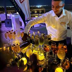 Welcome auf Dachterrasse Sentido Naga Bay