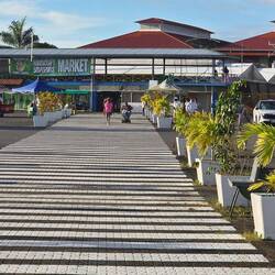 Weg zum Hafenterminal