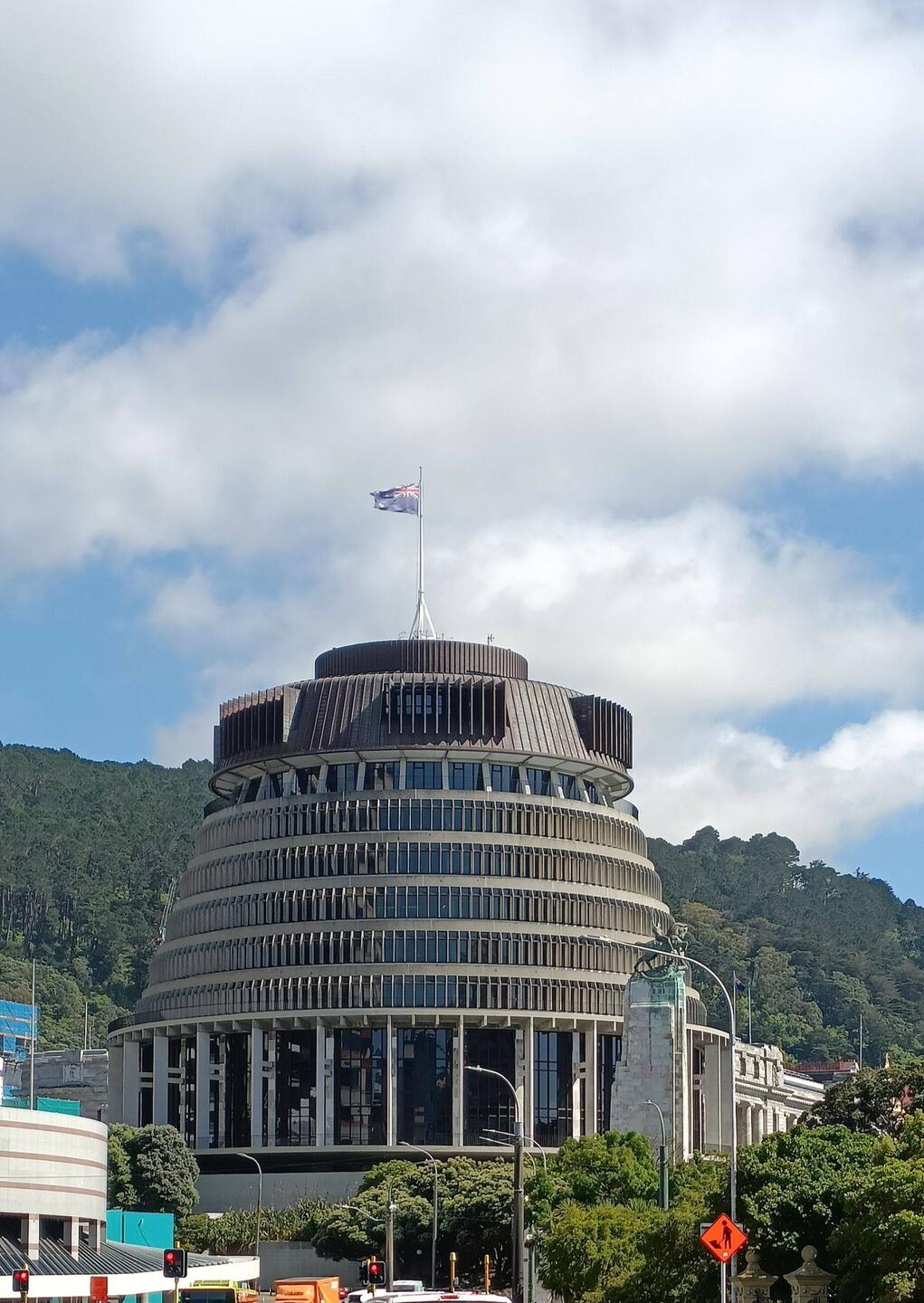 Le parlement néo-zélandais dit " Beehive" - la ruche