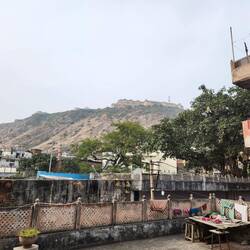 Rooftop where we tie dyed. Great views of the fort.