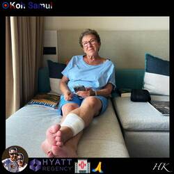 Erste Hilfe ⛑️ in Hotel, alle sehr besorgt und hilfsbereit. Musste mit drei Stiche genäht werden 🏥❤️‍🩹