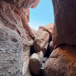 Hier endet der begehbare Teil des Canyons