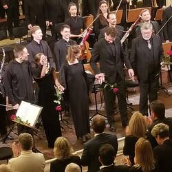 Maestro Roberto Gonzalas-Mojas and his soloists.