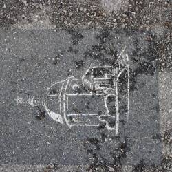 Paving stone on the way into the Chapel.