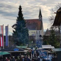 The new St Niklaus church. And the Christmas market, of course.