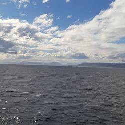 Tierra del fuego, Argentina, all'orizzonte