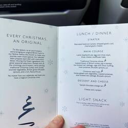 Great menu - shame they ran out of Christmas dinner though!