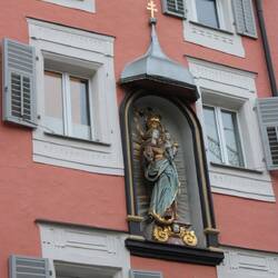 This Madonna is reminiscent of Guadalupe.