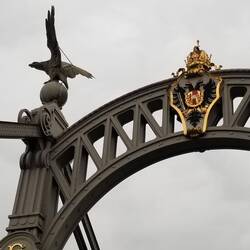 Austrian arms on one side.