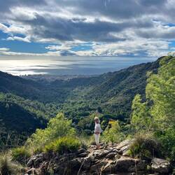 Hiking up the hills behind Marbella with impressive views