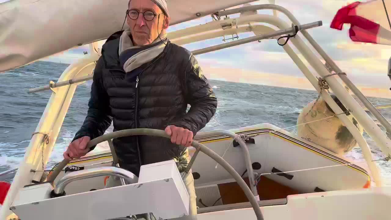 A wild and windy crossing with gusts up to 45km, 9hrs